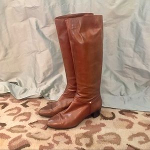 Vintage Ferregamo Tan Knee Boots